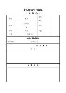 个人简历校园经历范文